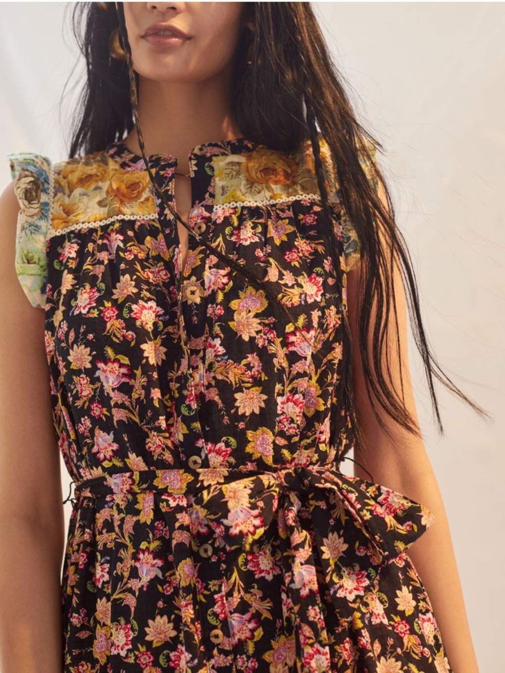 By Anthropologie Ruffled Tiered Boho Romantic
Coquette Patchwork Dress medium - Picture 9 of 9